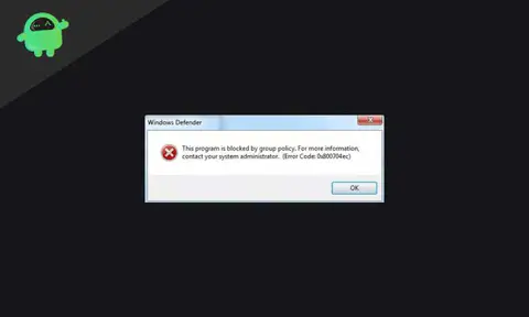 Fix: Windows Defender Error Code 0x800704ec When Turning On