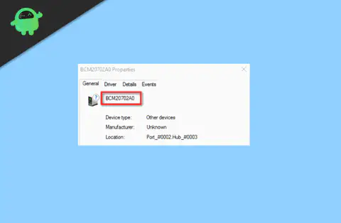 How to Fix BCM20702A0 Driver Error on Windows 7/8/10?