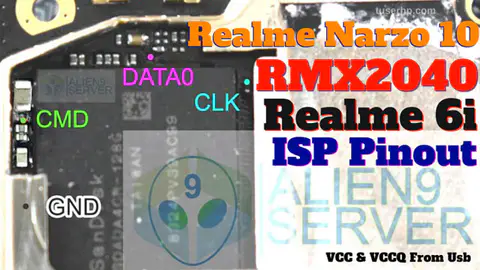 Realme 6i RMX2040 / RMX2002 ISP PinOUT | Test Point