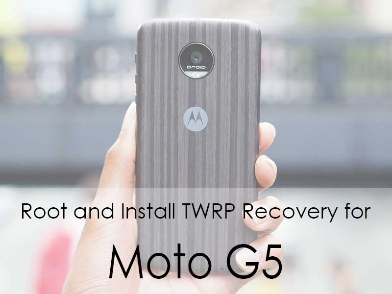 How to Install Official TWRP Recovery on Moto G5 and Root it