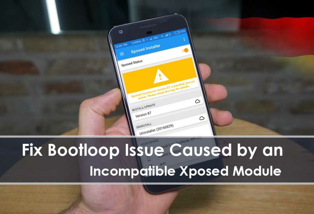 A guide to fix Bootloop Issue Caused by an Incompatible Xposed Module