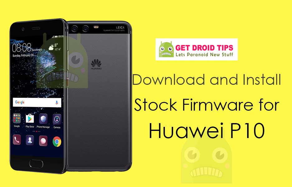 Download Install Huawei P10 B161 Nougat Firmware VTR-L09 (UK)