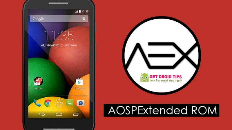 How To Install AOSPExtended For Motorola Moto E