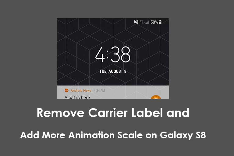 How to Remove Carrier Label and Add More Animation Scale on Galaxy S8