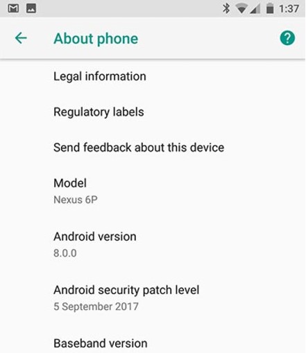 security settings about phone