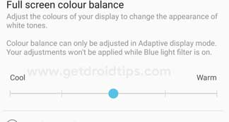 Full Screen Color Balance Samsung