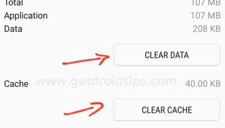 clear data and cache samsung apps