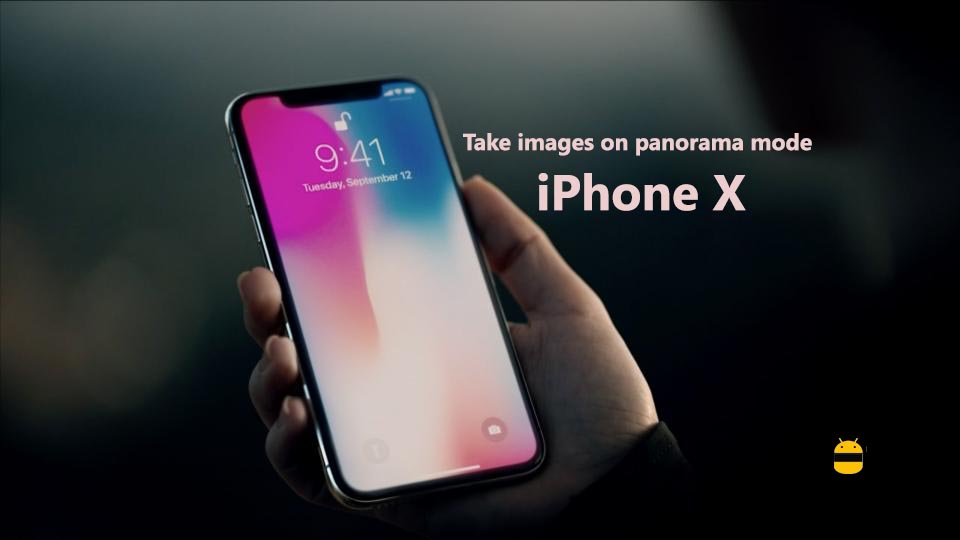 How to take images on panorama mode with iPhone X