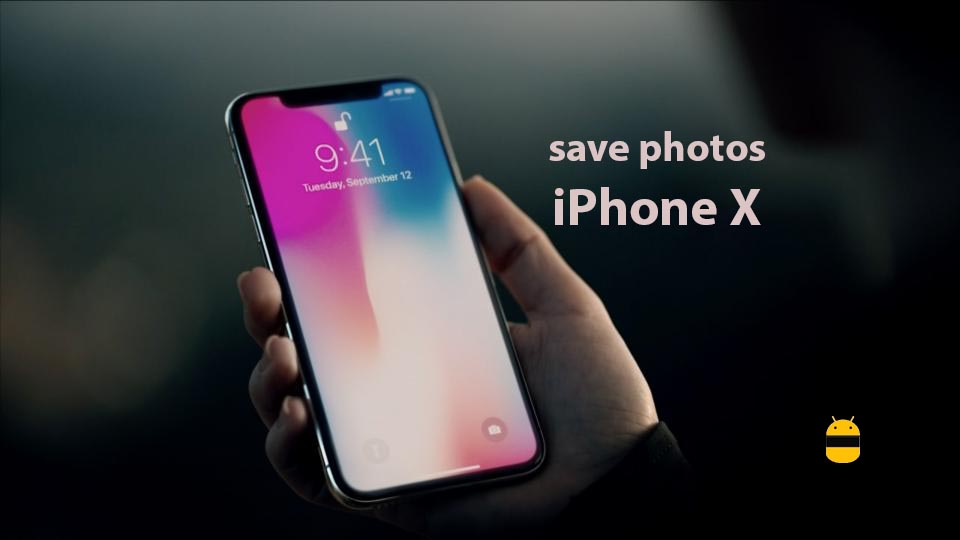 how to save photos on to the iPhone X camera roll