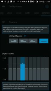 Dolby Atmos Intelligent Equalizer and Graphic Equalizer