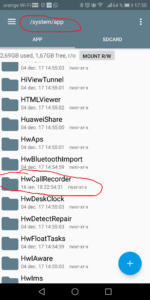 HwCallRecorder Folder