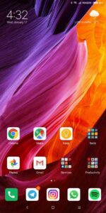 MIUI 9 Home screen