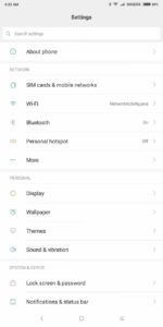 MIUI 9 Settings