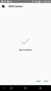 MIUI Stock Camera APK App Installed
