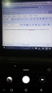 MIUI Stock Camera APK Main Interface