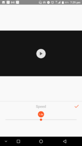 Making slow motion videos on Android - Set speed