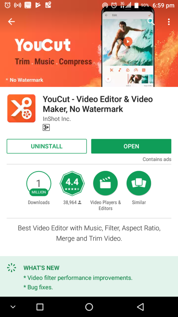 YouCut Video Editor & Video Maker Google Play Store