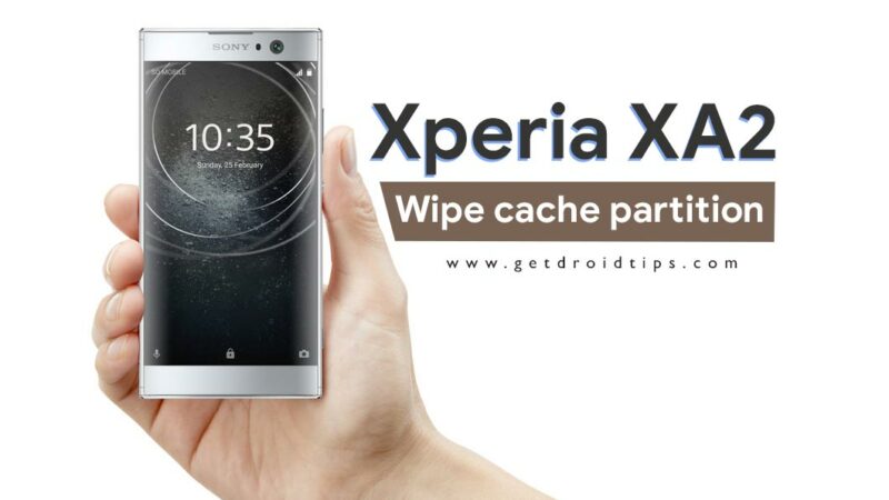 How to wipe cache partition on Sony Xperia XA2