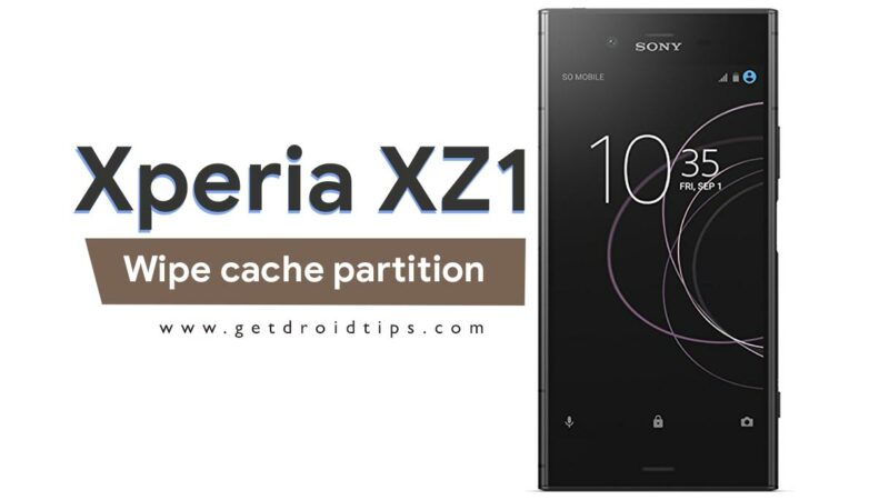 How to wipe cache partition on Sony Xperia XZ1