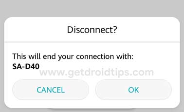 Huawei Delete Paired Bluetooth Device