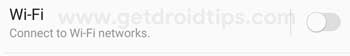 WiFi Toggle Button Samsung