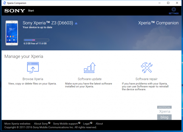 Xperia Companion Tool