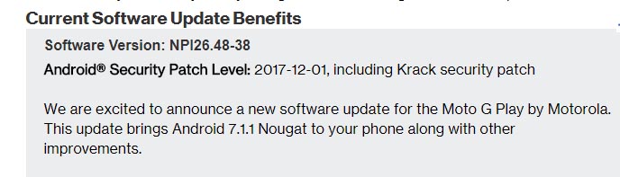 Update NPI26-48-38 Android 7.1.1 Nougat