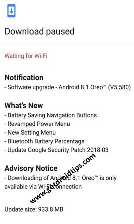Nokia 6 Android Oreo v5.580