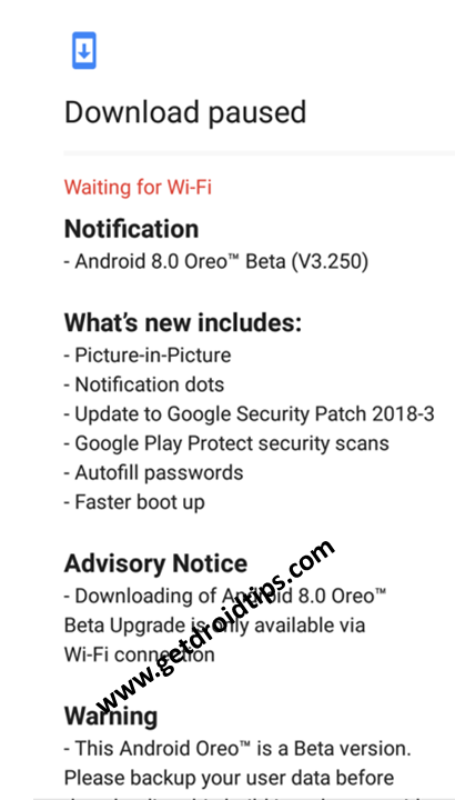Nokia 3 Oreo Beta v3.250 Update