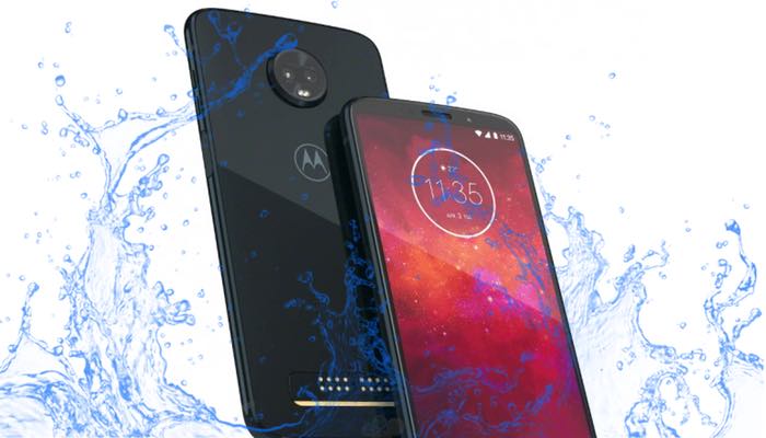 Motorola Moto Z3 Play waterproof test: