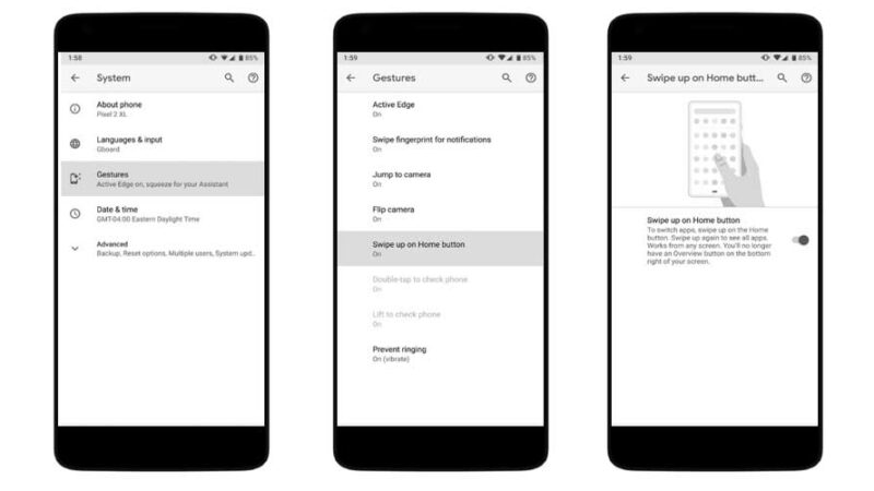 How to activate and use Gesture Navigation on Android Pie