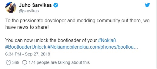 HMD Enables Bootloader Unlocking on Nokia 8