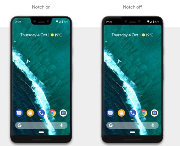 How To Hide The Google Pixel 3XL Notch