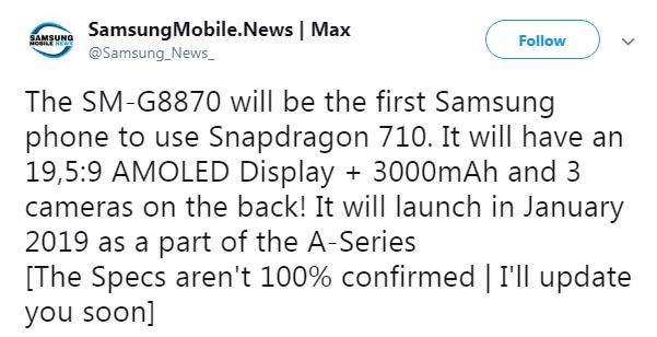 Samsung's First Ever Snapdragon 710 SoC Phone