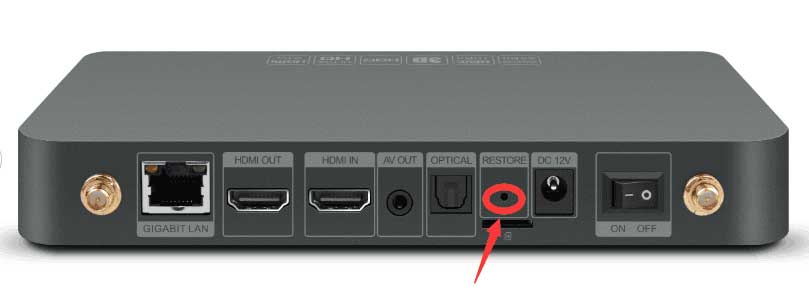Restore button in Android TV Box