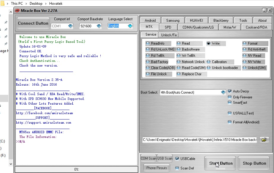 Flash Firmware Using Miracle Box