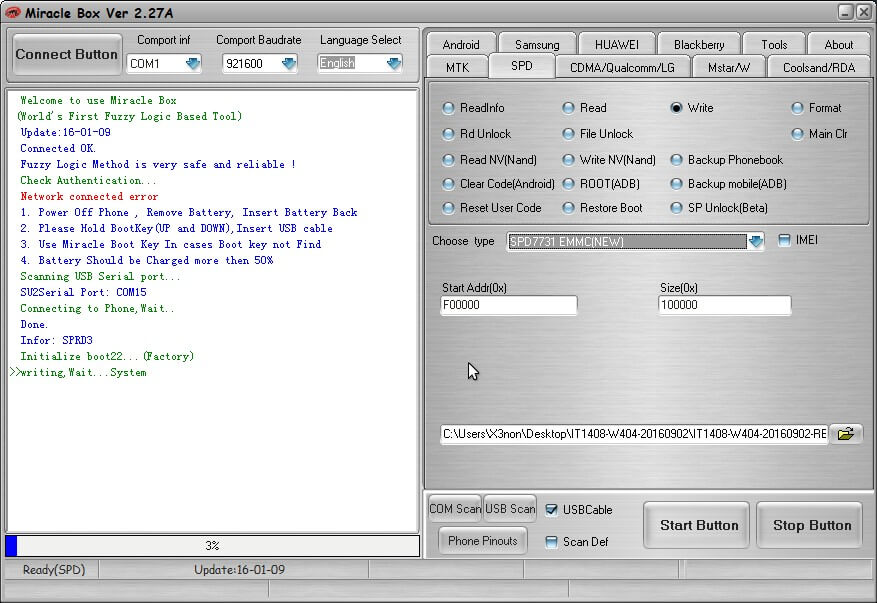 Flash Firmware Using Miracle Box