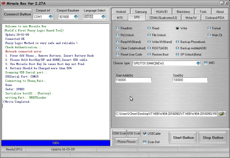 Flash Firmware Using Miracle Box