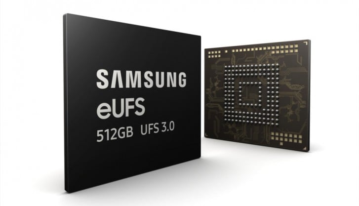 Samsung begins mass production of the world's first 512GB eUFS 3.0 storage solution