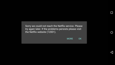 Netflix Error 12001