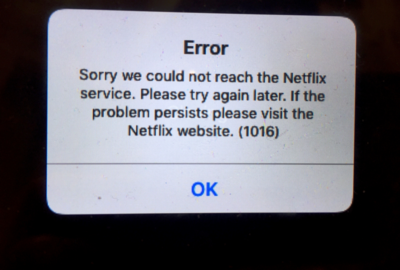 Netflix Error 12001