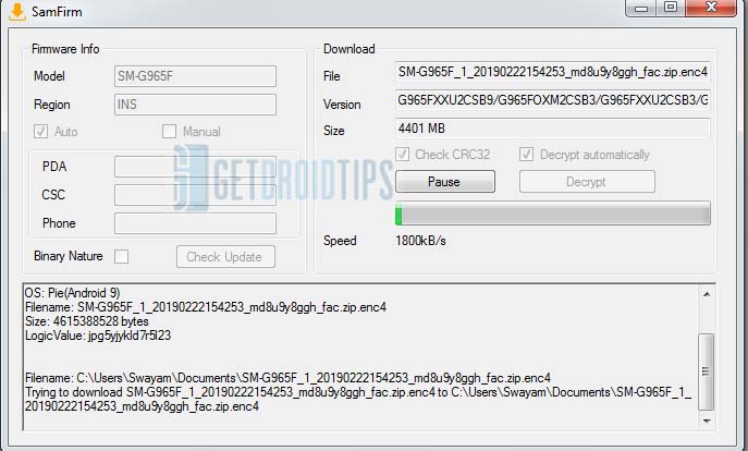 samfirm v0.3.6 download
