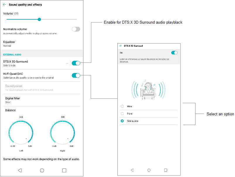 DTSX Ultra & DTS HeadphoneX  on Android