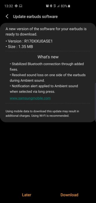 Galaxy Buds Update