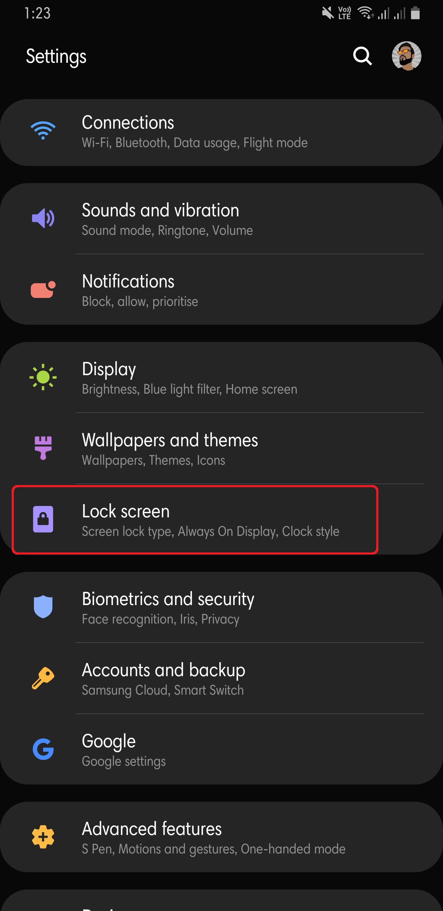 Settings Menu