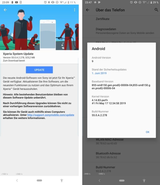 Xperia 1 Firmware update