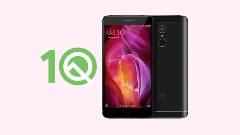 Download and install AOSP Android 10 Q ROM for Xiaomi Redmi Note 4