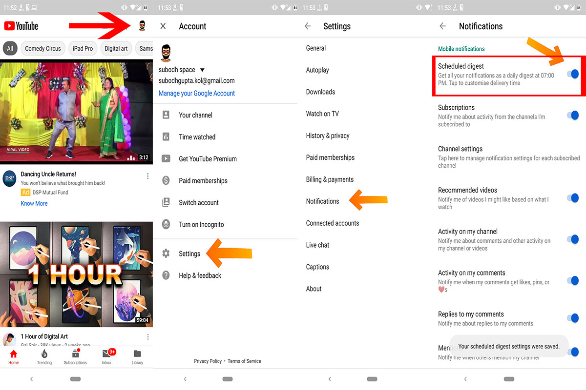 Schedule YouTube Notifications on Android Device (How To)