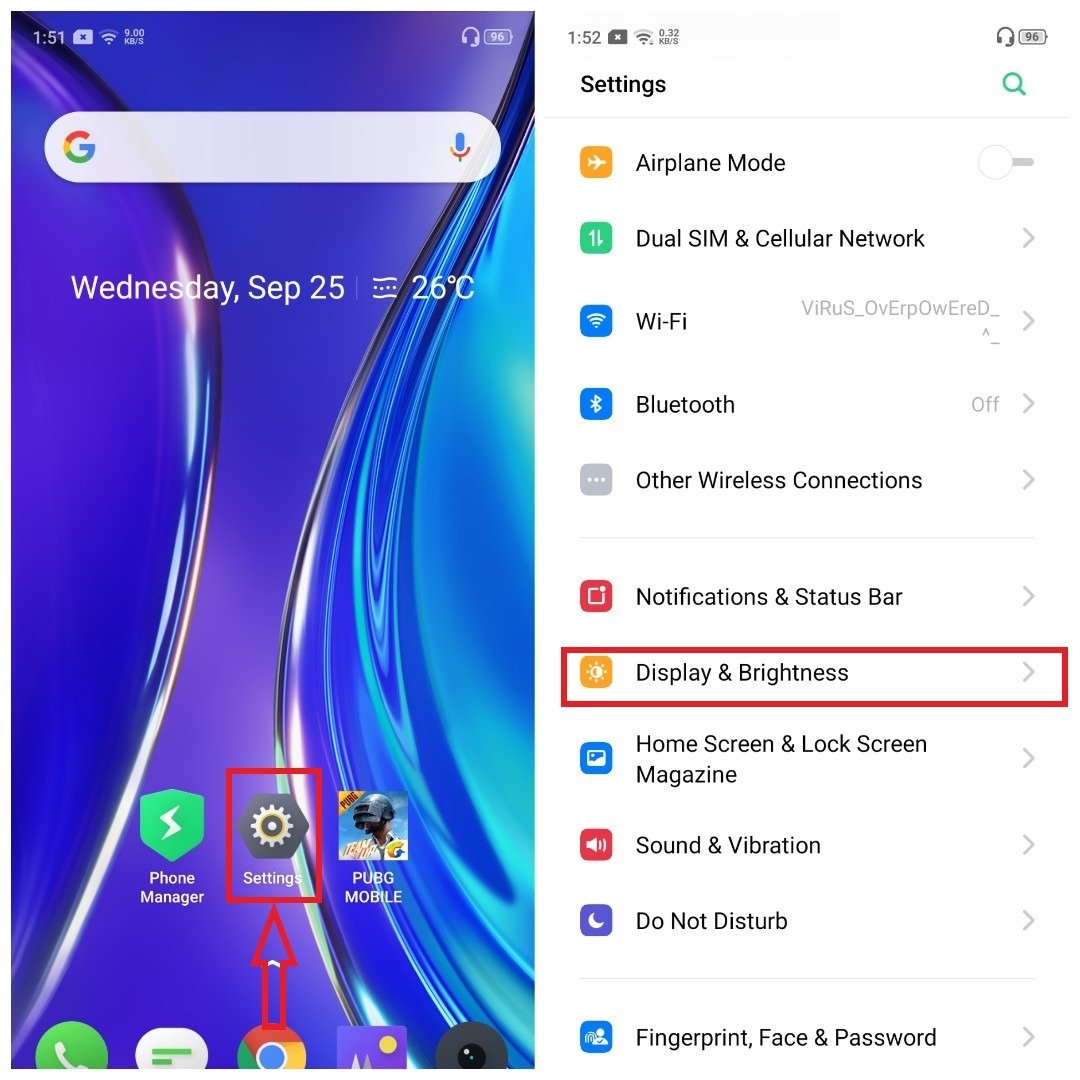 enable always on display on any Realme device