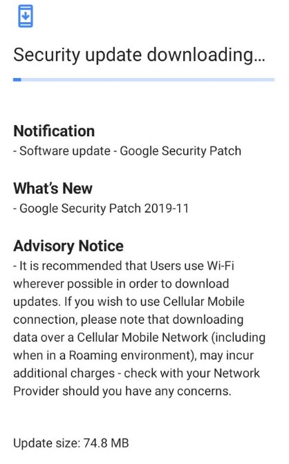 Nokia 4.2 November 2019 Security